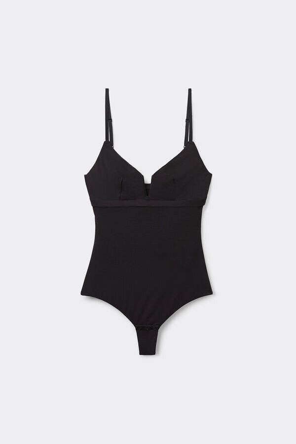 Bodysuit i Fresh Bamboo med tunna axelband Bodysuit i Fresh Bamboo med tunna axelband