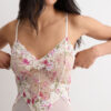 Bodysuit i tyll och spets med Pretty Flowers-tryck