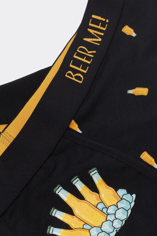 Boxershorts i högkvalitativ bomull med ölflasketryck Boxershorts i högkvalitativ bomull med ölflasketryck