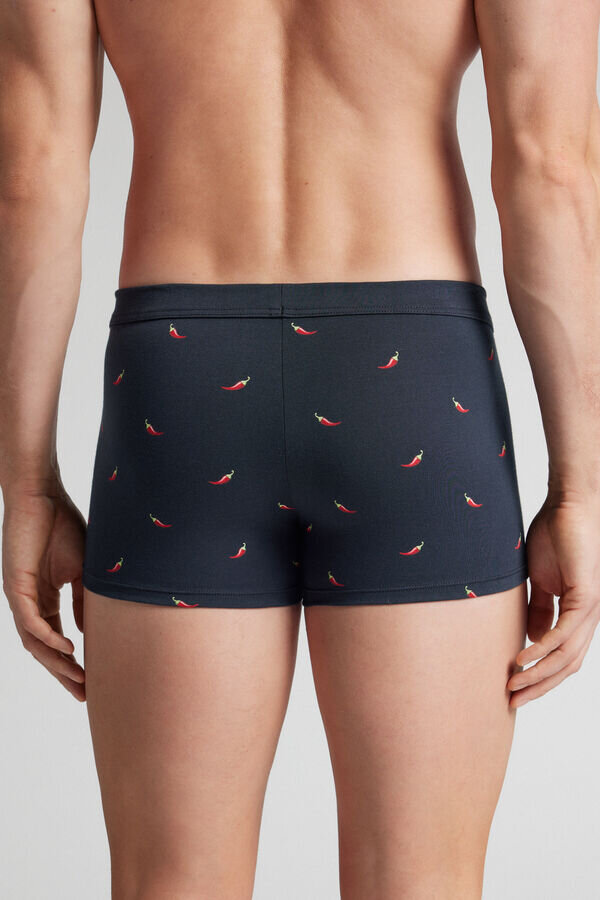 Boxershorts i högkvalitativ bomull med tryck av chilipeppar Boxershorts i högkvalitativ bomull med tryck av chilipeppar