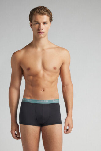 Boxershorts i mikrofiber med logotyp