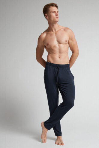 Byxor i silke och modal