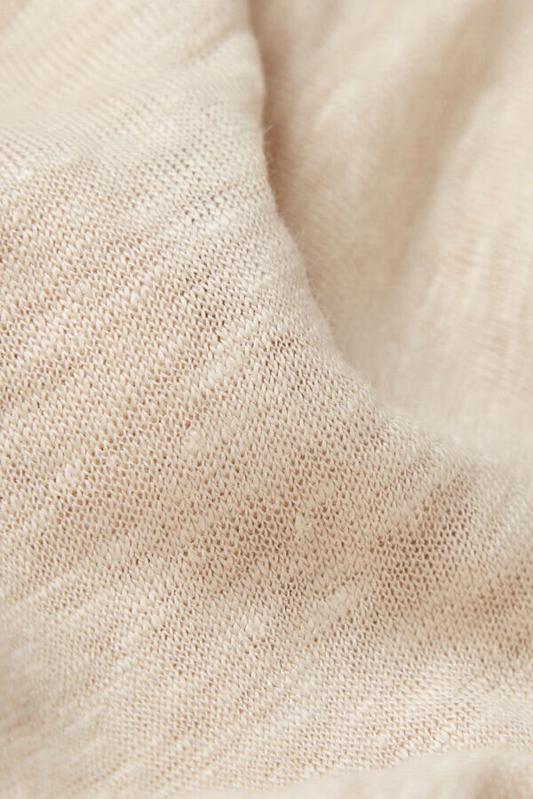 Kortärmad topp i rent linne Kortärmad topp i rent linne