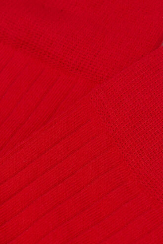 Kortstrumpor i mjuk ribbad bomull