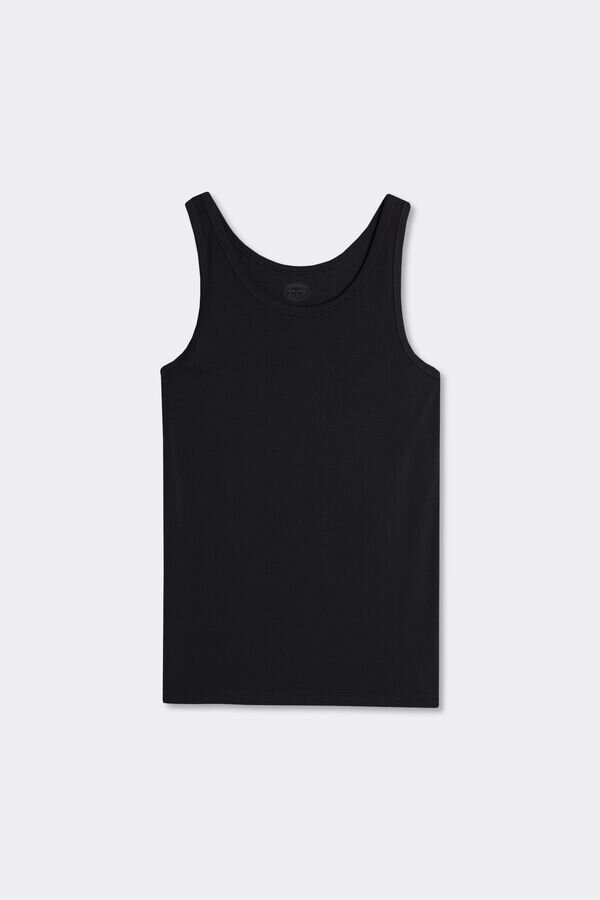 Linne med rund hals i stretchig bomull av högsta kvalitet Linne med rund hals i stretchig bomull av högsta kvalitet