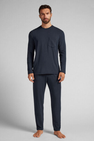 Lång pyjamas i mjuk modal