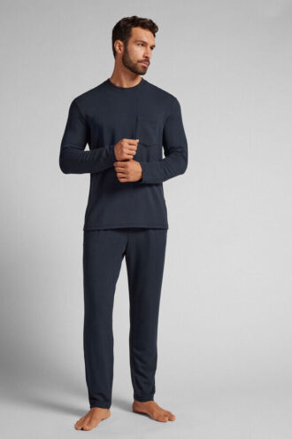 Lång pyjamas i mjuk modal