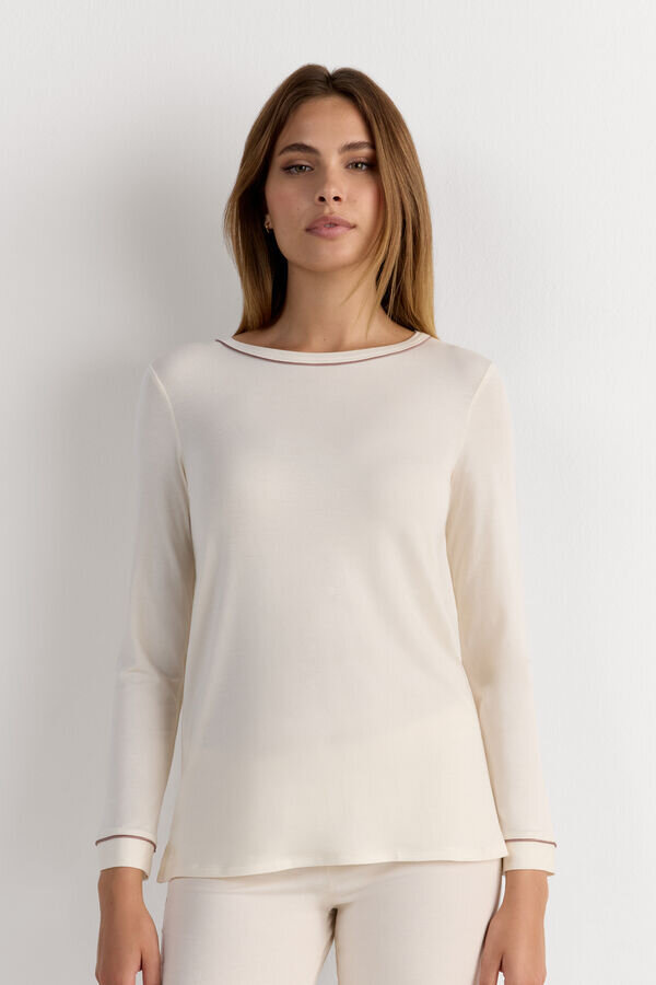 Långärmad modal-topp Långärmad modal-topp