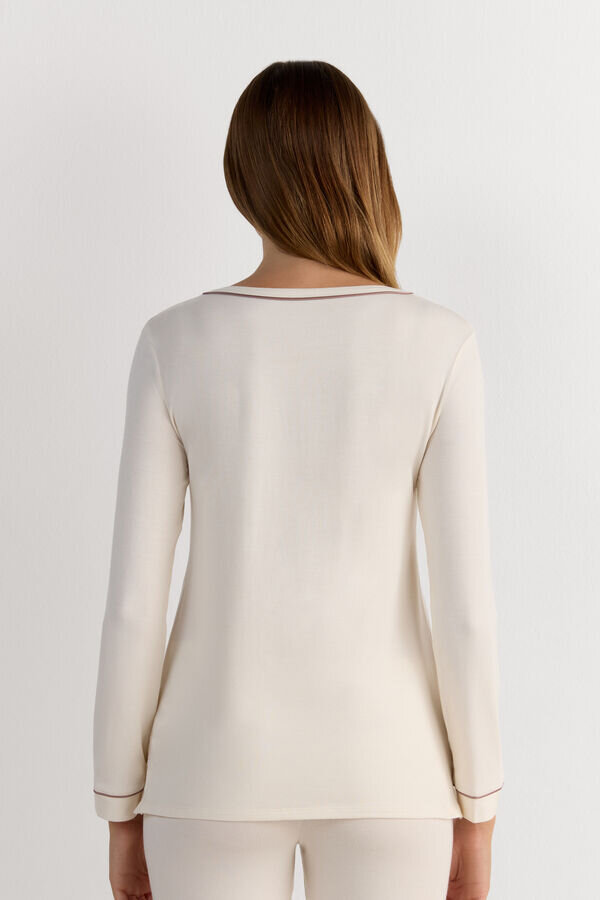 Långärmad modal-topp Långärmad modal-topp