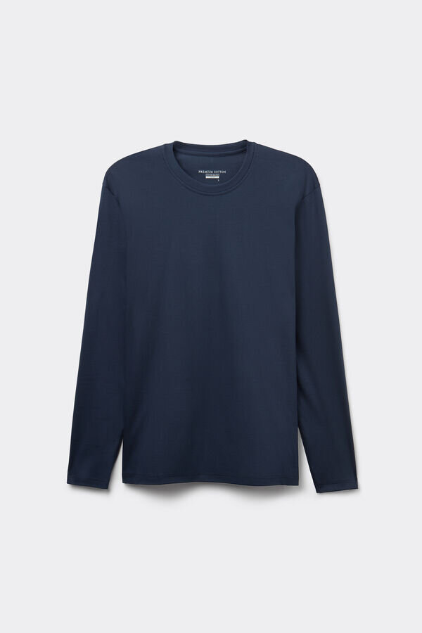 Långärmad topp i premium merceriserad bomull Långärmad topp i premium merceriserad bomull