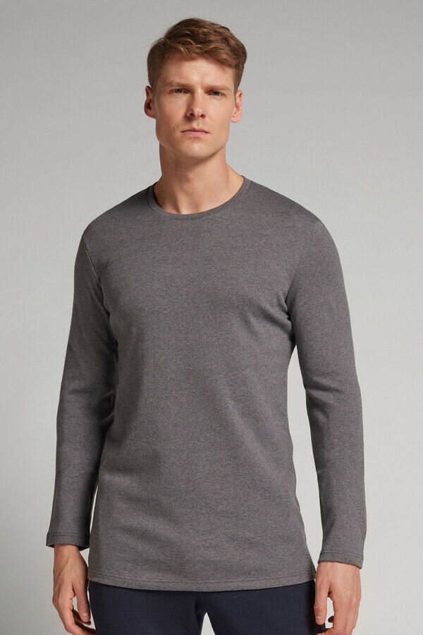 Långärmad topp i varm bomull Långärmad topp i varm bomull