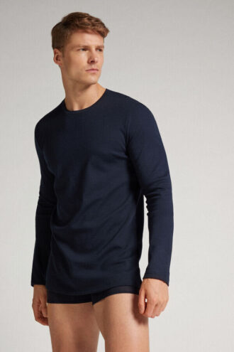 Långärmad topp i varm bomull