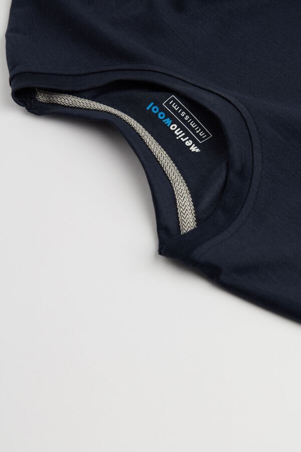 Långärmad topp med rund hals i merinoull Långärmad topp med rund hals i merinoull