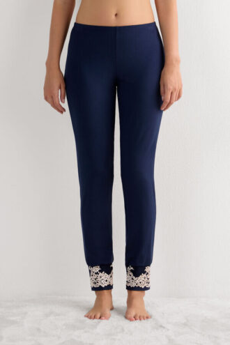 Modalbyxor med manschetter och Pretty Flowers-mönster