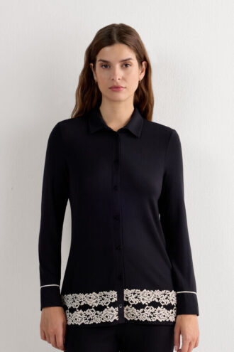 Pretty Flowers Button Up Shirt i modal