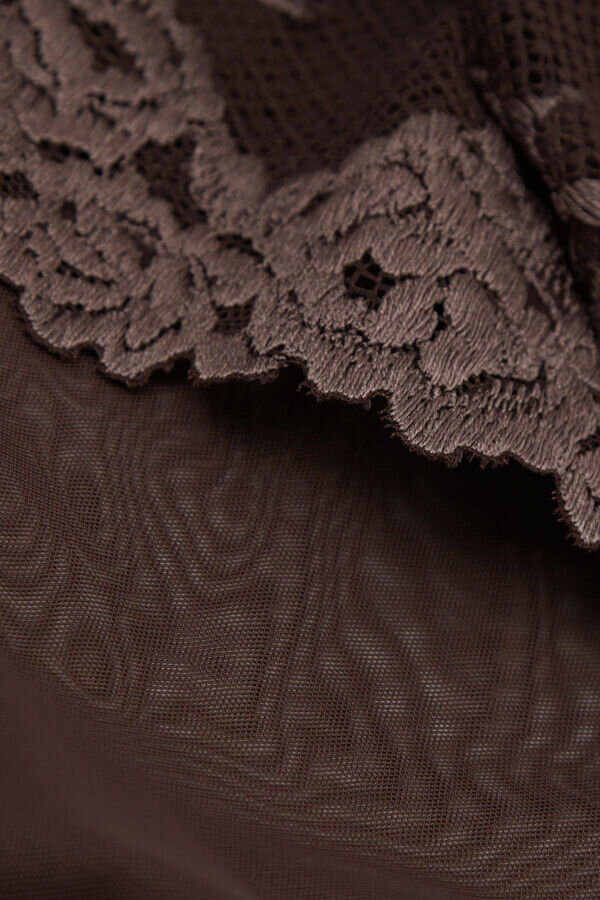 Pretty Flowers Lace Bodysuit i tyll och spets med blommor Pretty Flowers Lace Bodysuit i tyll och spets med blommor