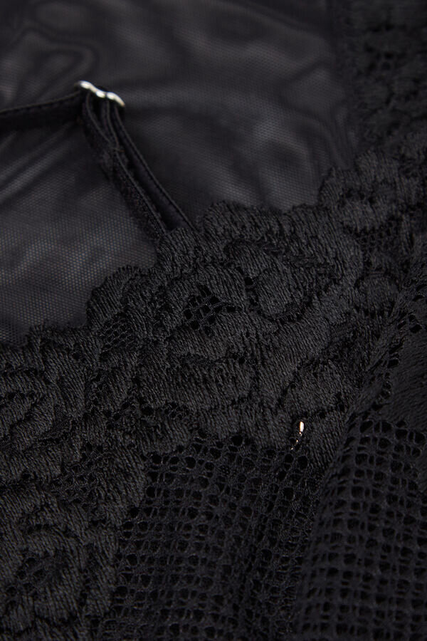 Pretty Flowers Lace Bodysuit i tyll och spets med blommor Pretty Flowers Lace Bodysuit i tyll och spets med blommor