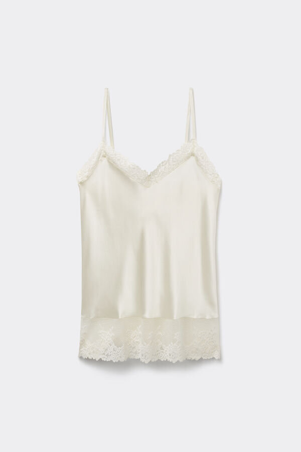 Pretty Flowers silkeslinne med tunna axelband Pretty Flowers silkeslinne med tunna axelband