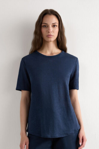 Pure Linen Short Sleeve Top i linne