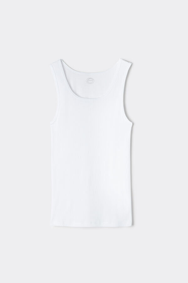 Ribbad linne i högkvalitativ bomull Ribbad linne i högkvalitativ bomull