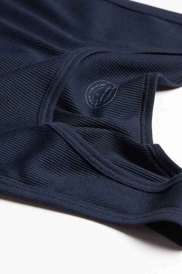 Ribbad linne i högkvalitativ bomull Ribbad linne i högkvalitativ bomull