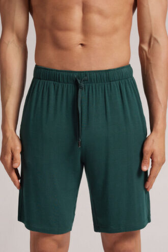 Shorts i silke och modal