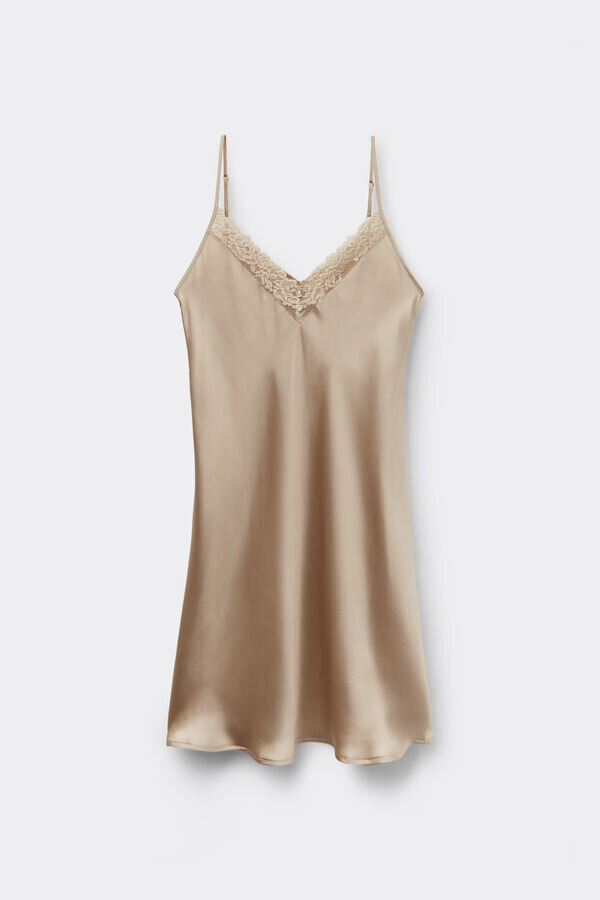 Silky Flowers Silk and Lace Chemise Silky Flowers Silk and Lace Chemise