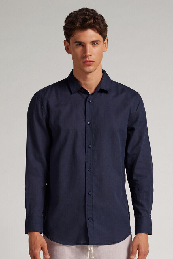 Skjorta i linne och bomull Skjorta i linne och bomull