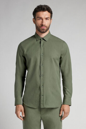 Skjorta i linne och bomull