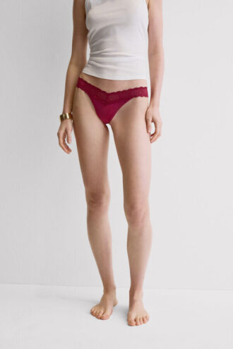 Spets och mikrofiber 80-talsstil Brazilian