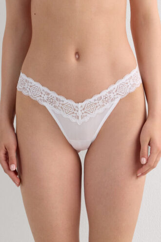 Spets och mikrofiber 80-talsstil Brazilian