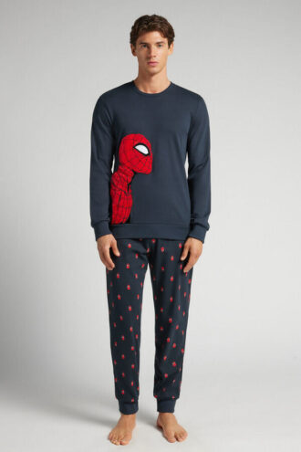 Spider-Man Marvel lång pyjamas i bomull