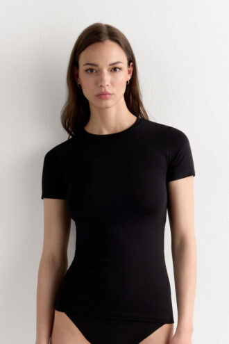Stretch Superior Cotton Short Sleeve Top