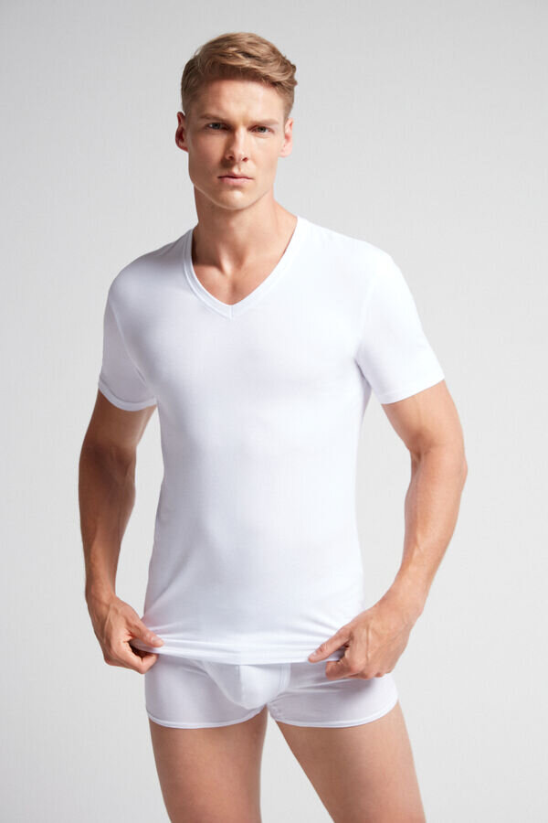 Stretch Superior Cotton V-Neck T-Shirt Stretch Superior Cotton V-Neck T-Shirt