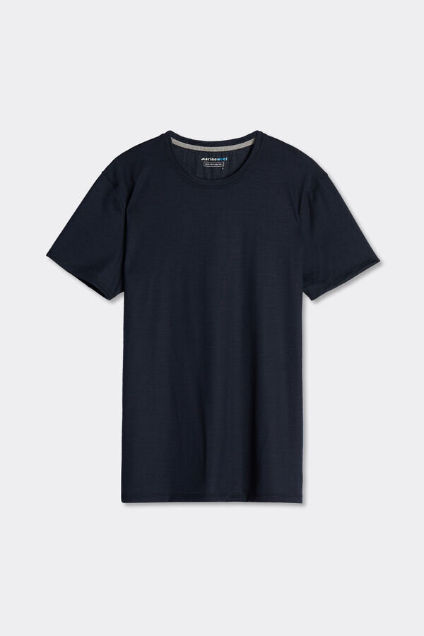 Stretchig kortärmad T-shirt i merinoull Stretchig kortärmad T-shirt i merinoull