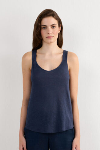 Tank-top i rent linne