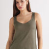 Tank-top i rent linne