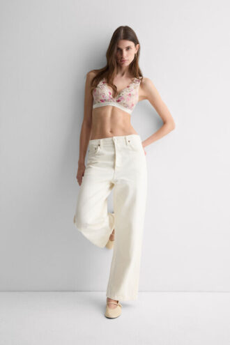 Triangel-bh Lara med Pretty Flowers-mönster