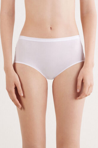 Trosor med hög midja i mikrofiber och spets