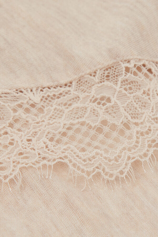 Ultralätt långärmad skjorta i kashmirspets Ultralätt långärmad skjorta i kashmirspets