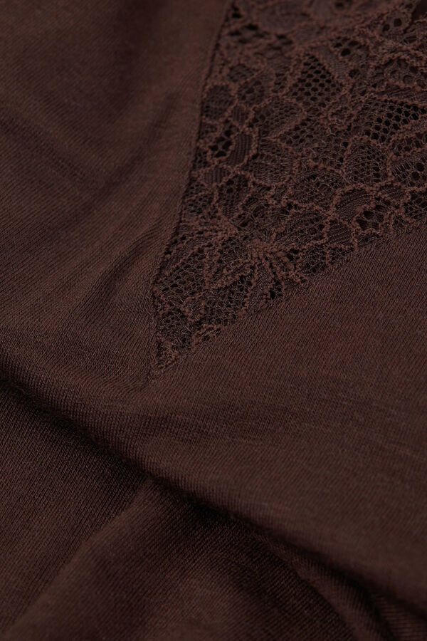 Ultralätt långärmad skjorta i kashmirspets Ultralätt långärmad skjorta i kashmirspets