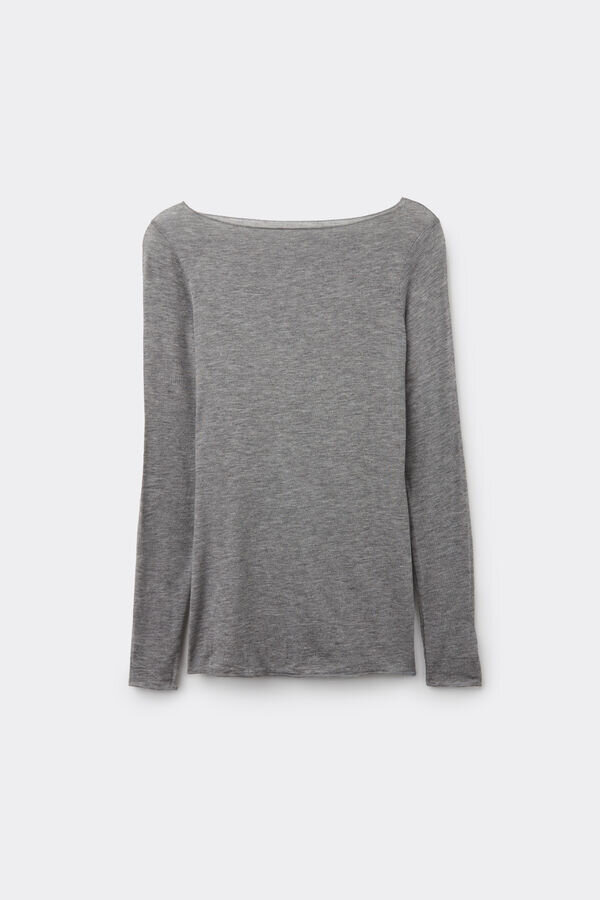 Ultralätt topp i modal och kashmir med båthals Ultralätt topp i modal och kashmir med båthals