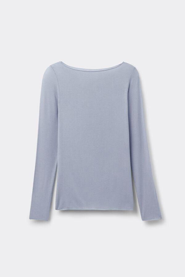 Ultralätt topp i modal och kashmir med båthals Ultralätt topp i modal och kashmir med båthals