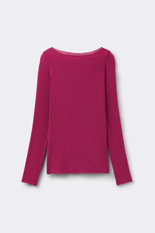 Ultralätt topp i modal och kashmir med båthals Ultralätt topp i modal och kashmir med båthals