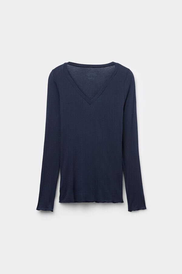 V-ringad topp i ultralätt modal med kashmir V-ringad topp i ultralätt modal med kashmir